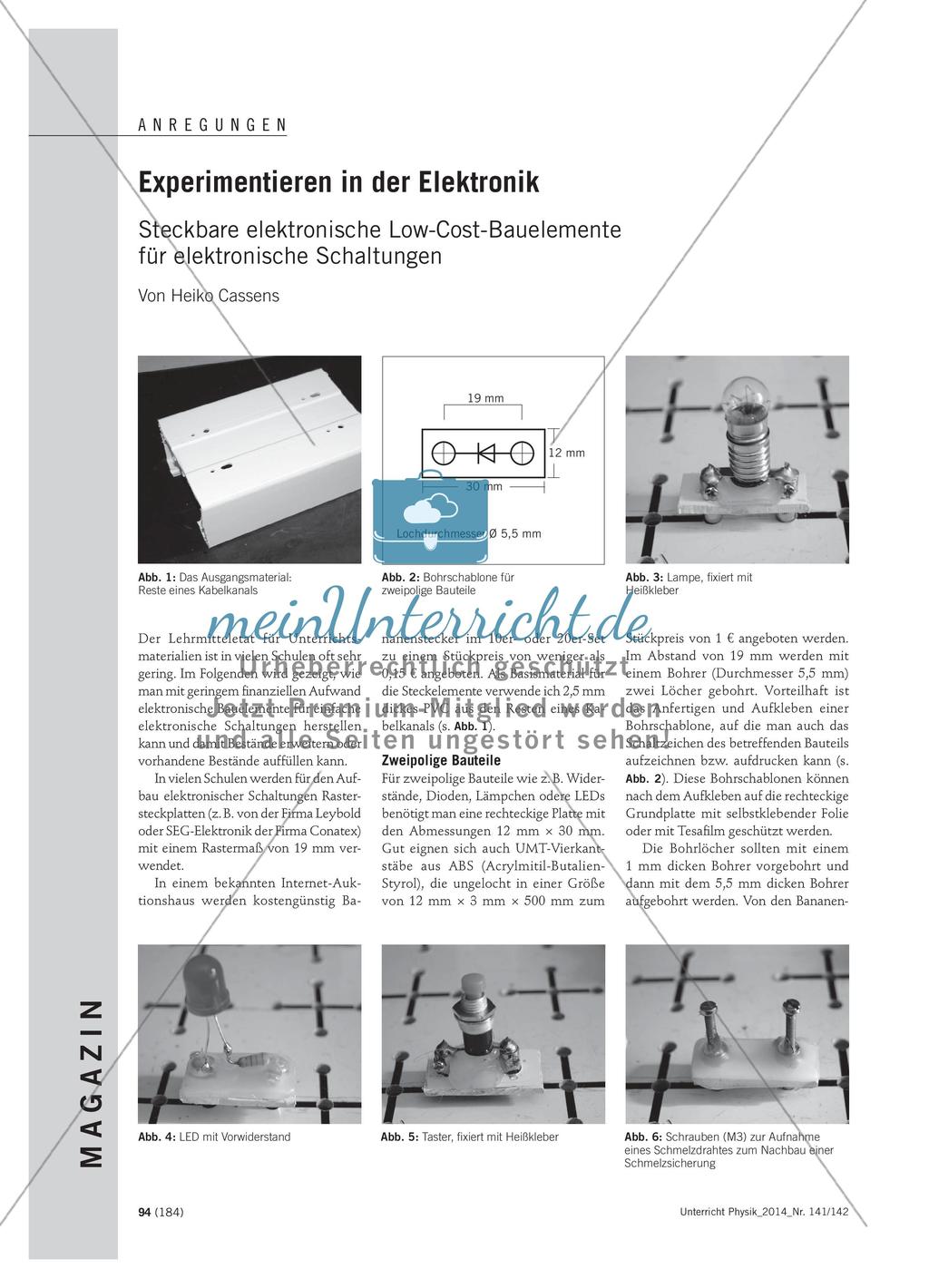 Experimentieren in der Elektronik - Steckbare elektronische Low-Cost-Bauelemente für elektronische Schaltungen Preview 1