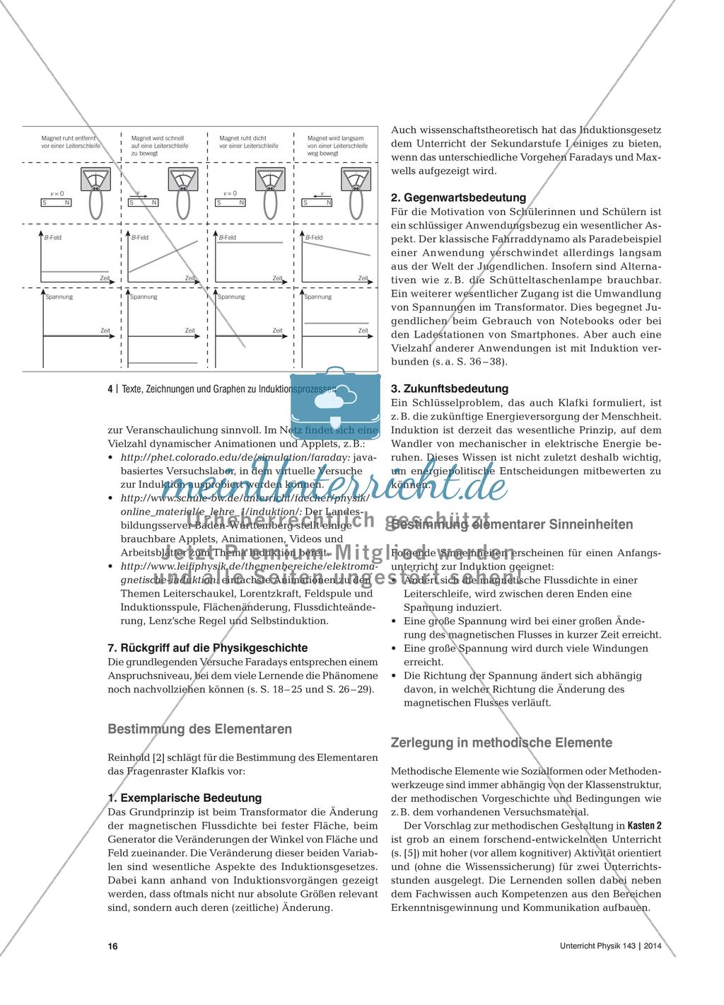 Elementarisierung der elektromagnetischen Induktion Preview 3