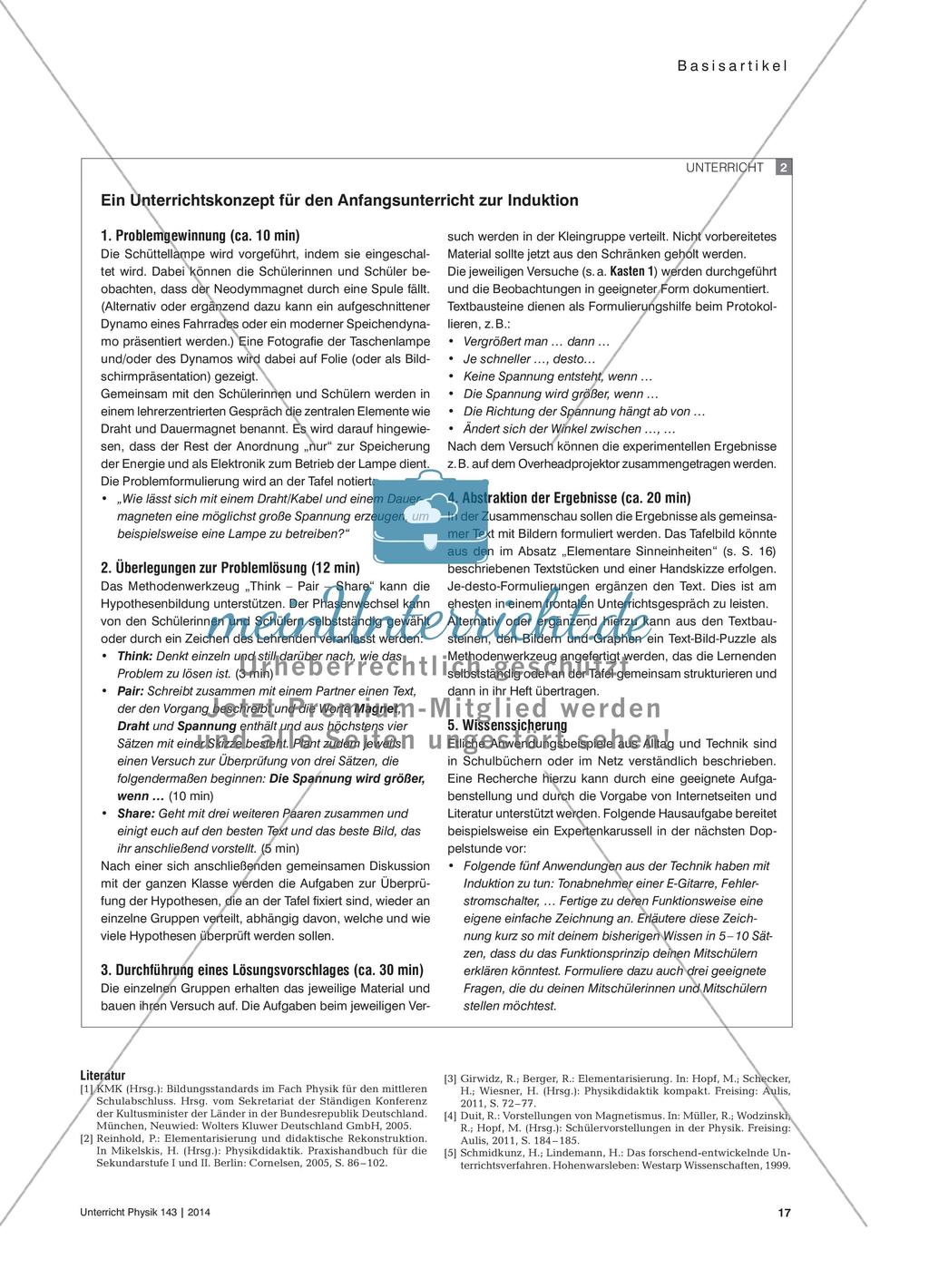 Elementarisierung der elektromagnetischen Induktion Preview 4