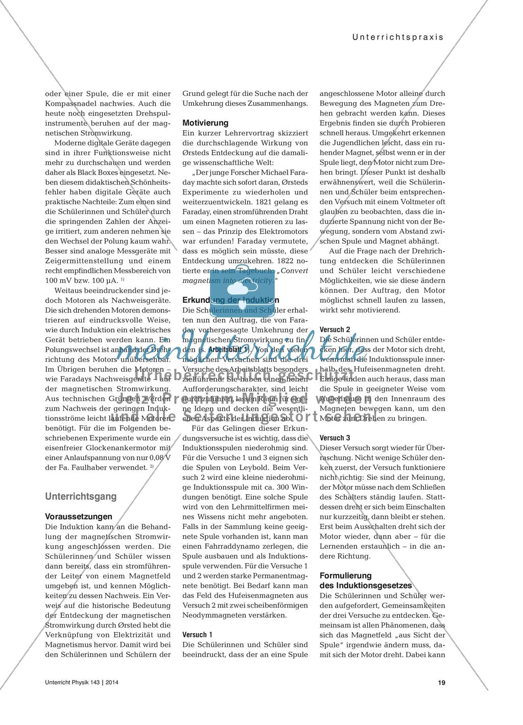 Vom Phänomen zu den Anwendungen - Das Thema Induktion in der Mittelstufe des Gymnasiums unterrichten Preview 2
