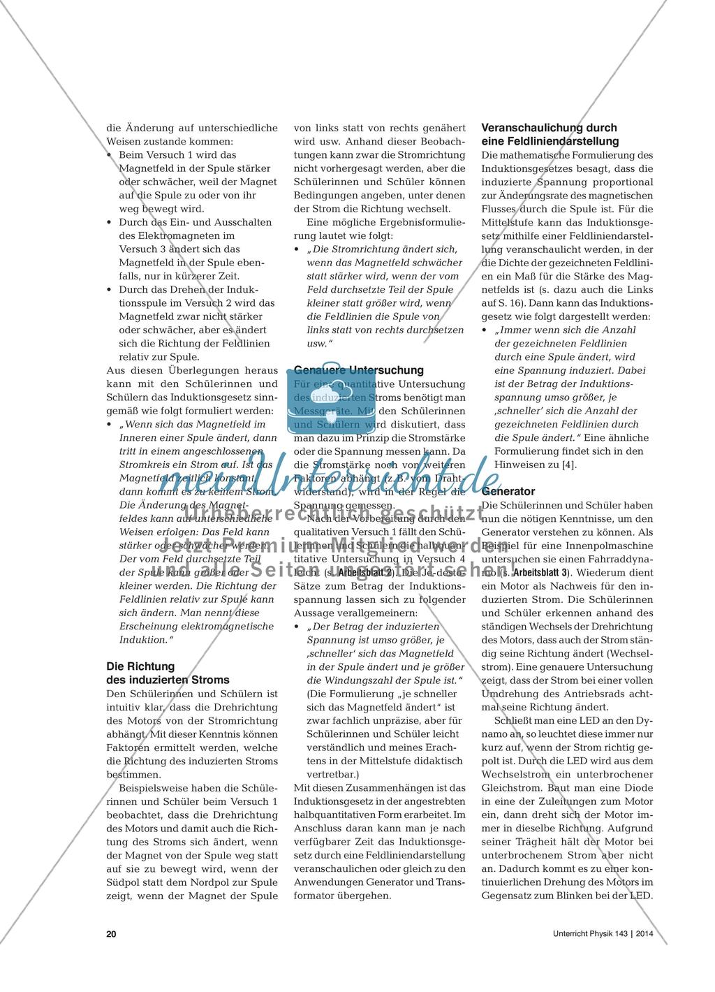 Vom Phänomen zu den Anwendungen - Das Thema Induktion in der Mittelstufe des Gymnasiums unterrichten Preview 3