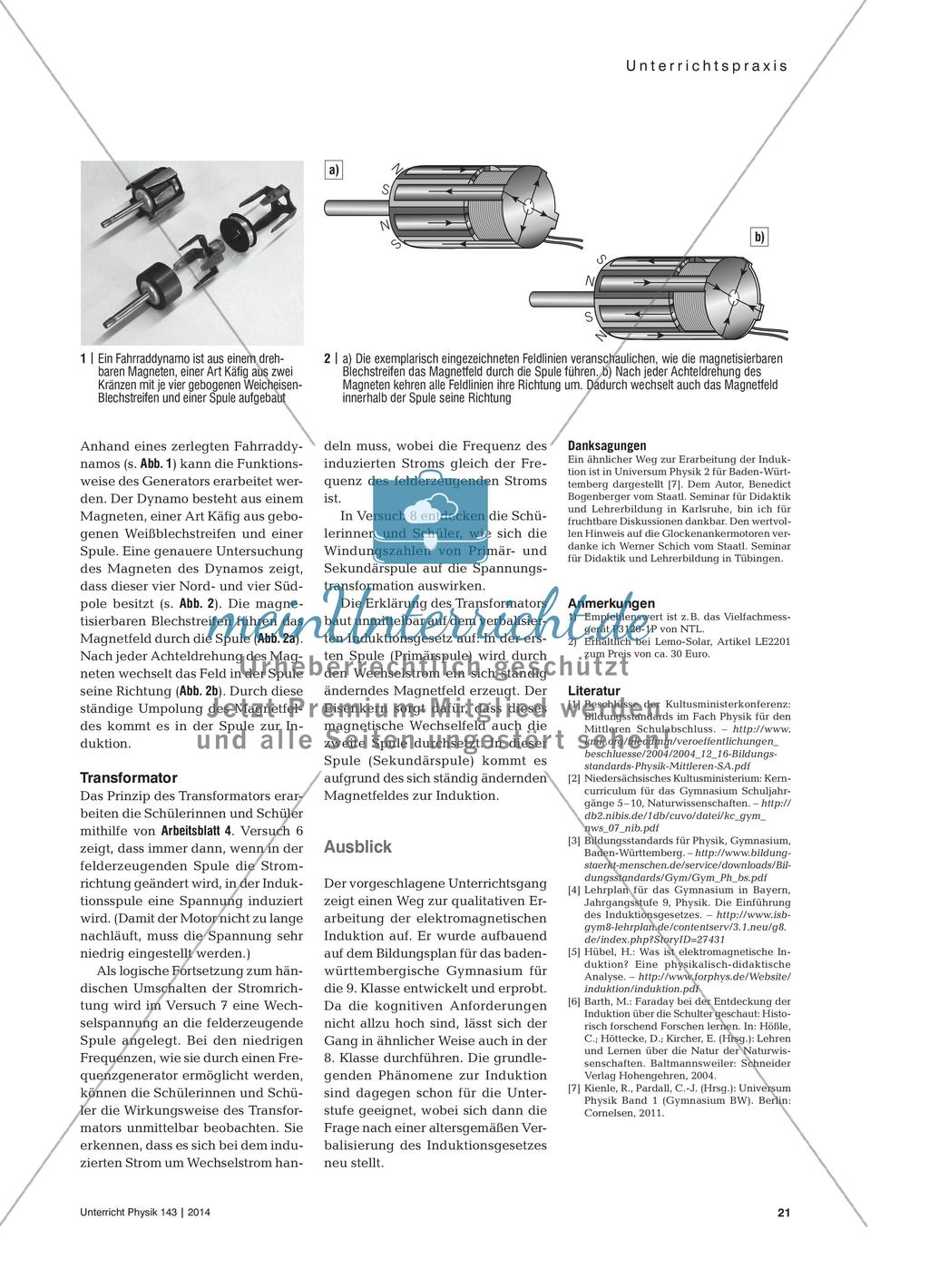 Vom Phänomen zu den Anwendungen - Das Thema Induktion in der Mittelstufe des Gymnasiums unterrichten Preview 4