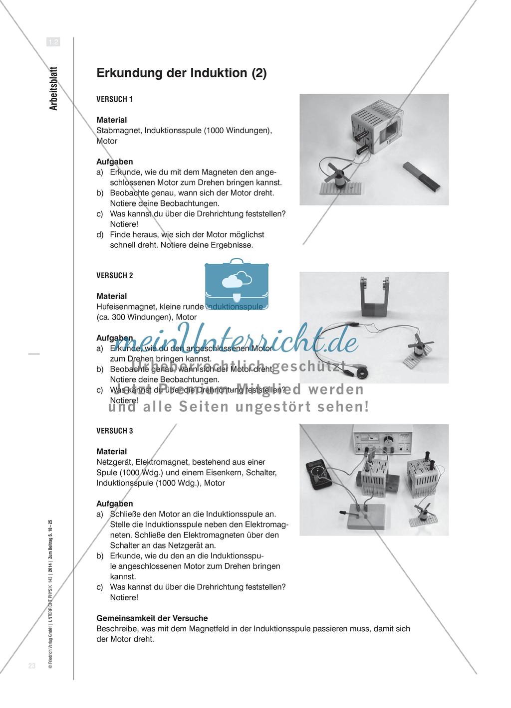 Vom Phänomen zu den Anwendungen - Das Thema Induktion in der Mittelstufe des Gymnasiums unterrichten Preview 6