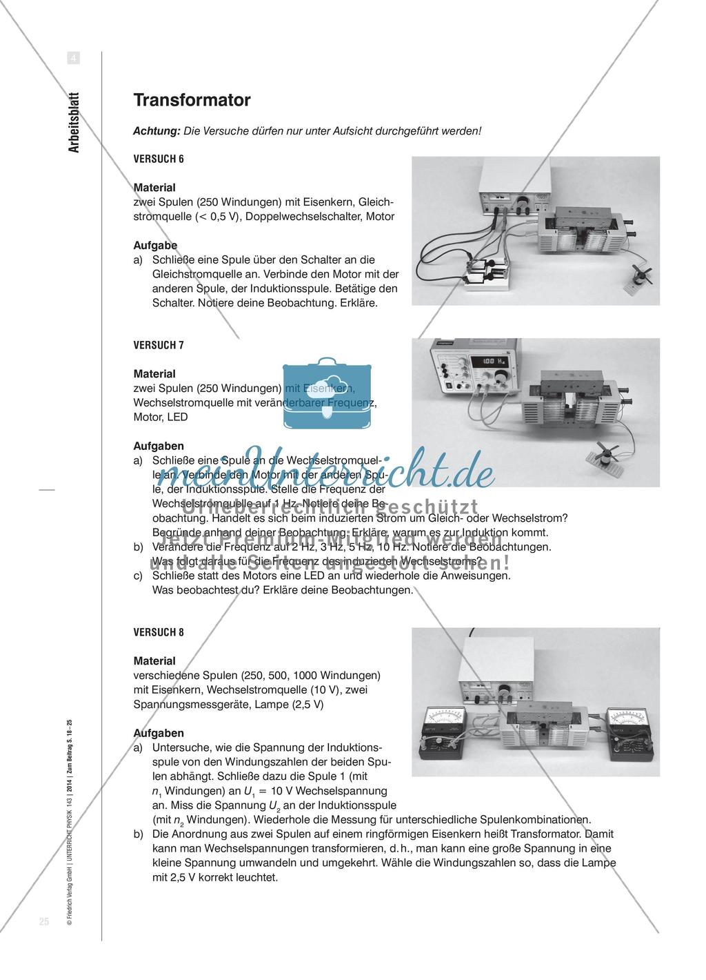 Vom Phänomen zu den Anwendungen - Das Thema Induktion in der Mittelstufe des Gymnasiums unterrichten Preview 8