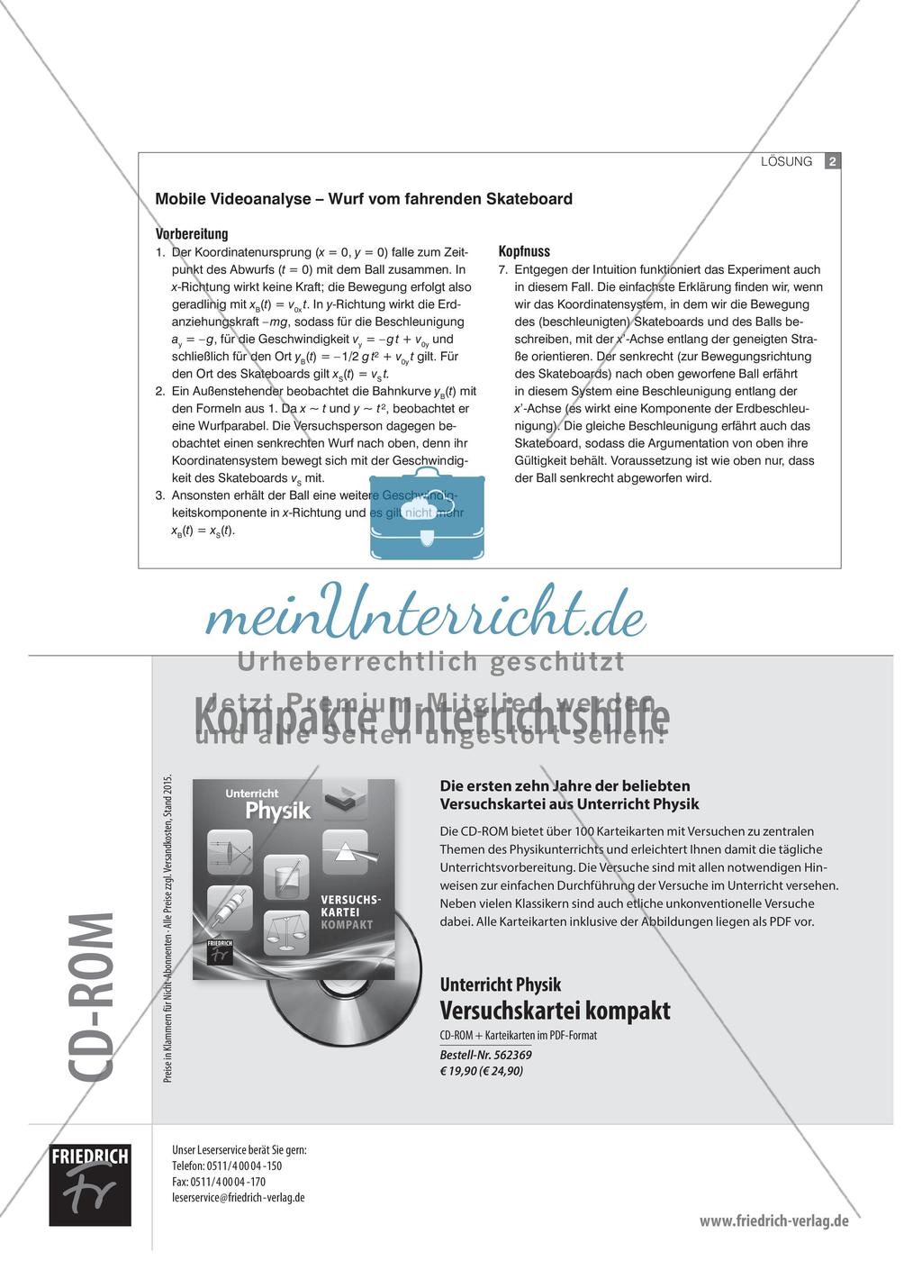 Mobile Videoanalyse – Wurf vom fahrenden Skateboard Preview 3