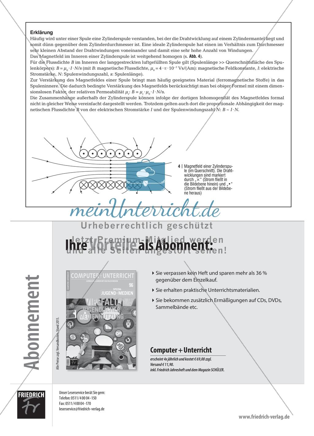 Untersuchung des Magnetfeldes einer stromdurchflossenen Spule Preview 3