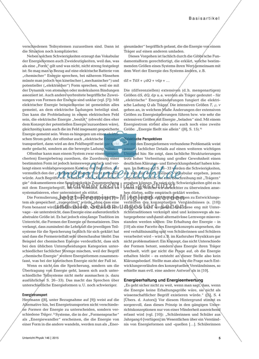 (Elektrische) Energie - Unterrichten zu einem schwierigen Begriff mit großer Bedeutung Preview 4