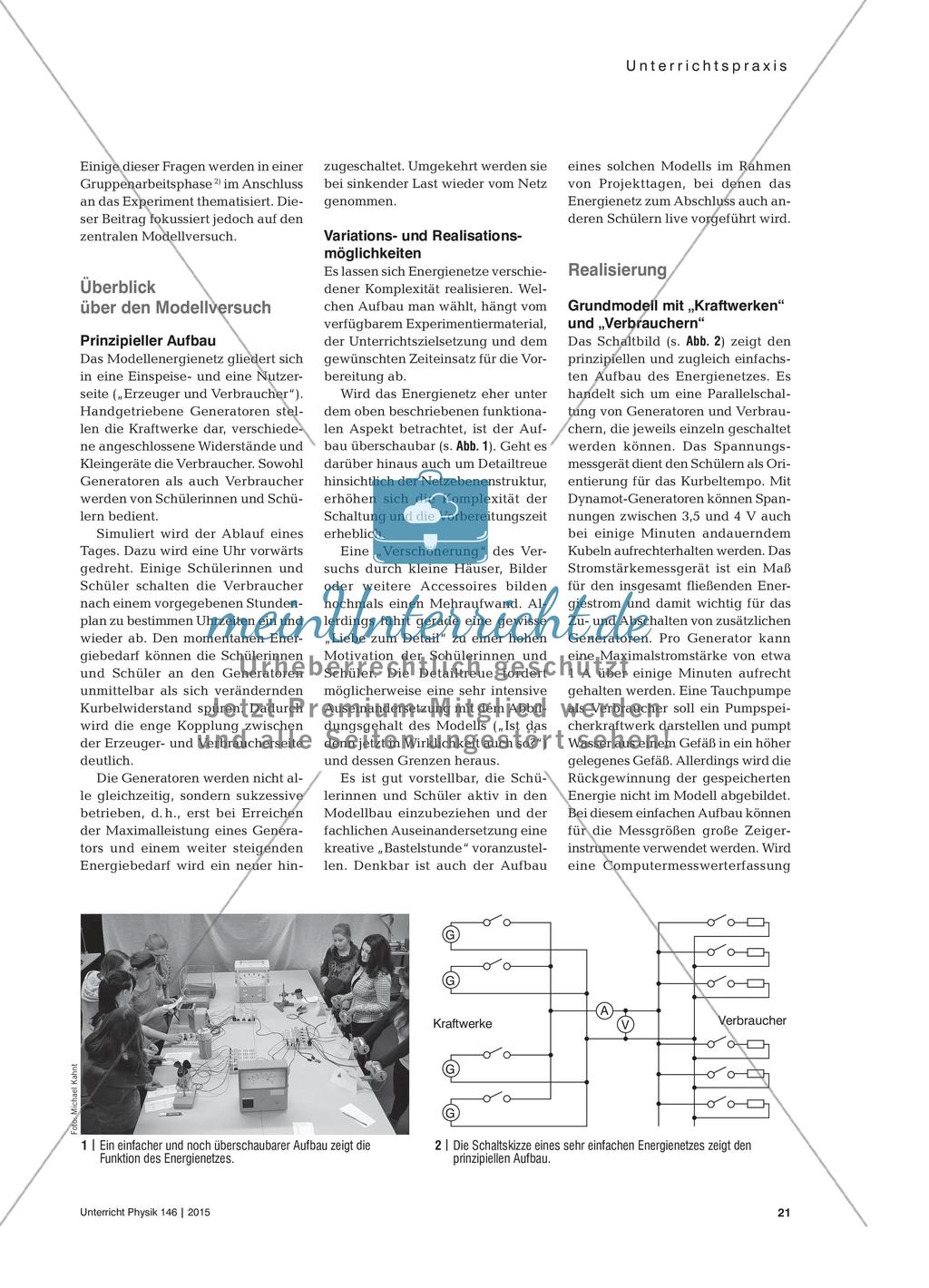 Der Strom kommt einfach aus der Steckdose? - Modell eines Energieversorgungsnetzes im Unterricht Preview 2