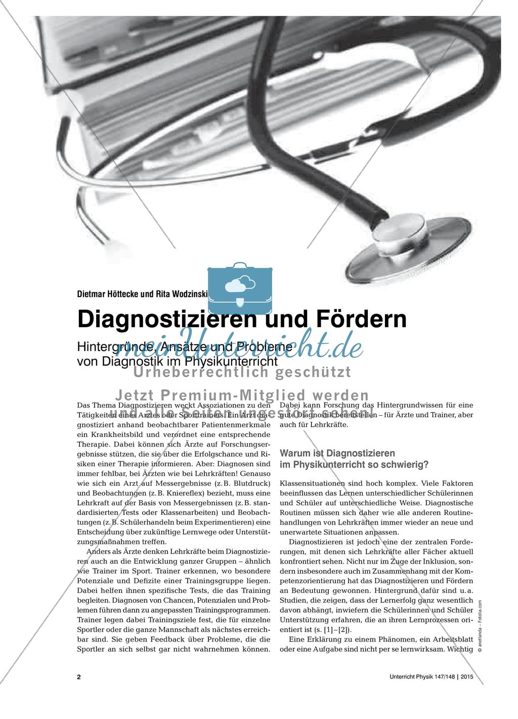 Diagnostizieren und Fördern - Hintergründe, Ansätze und Probleme von ...