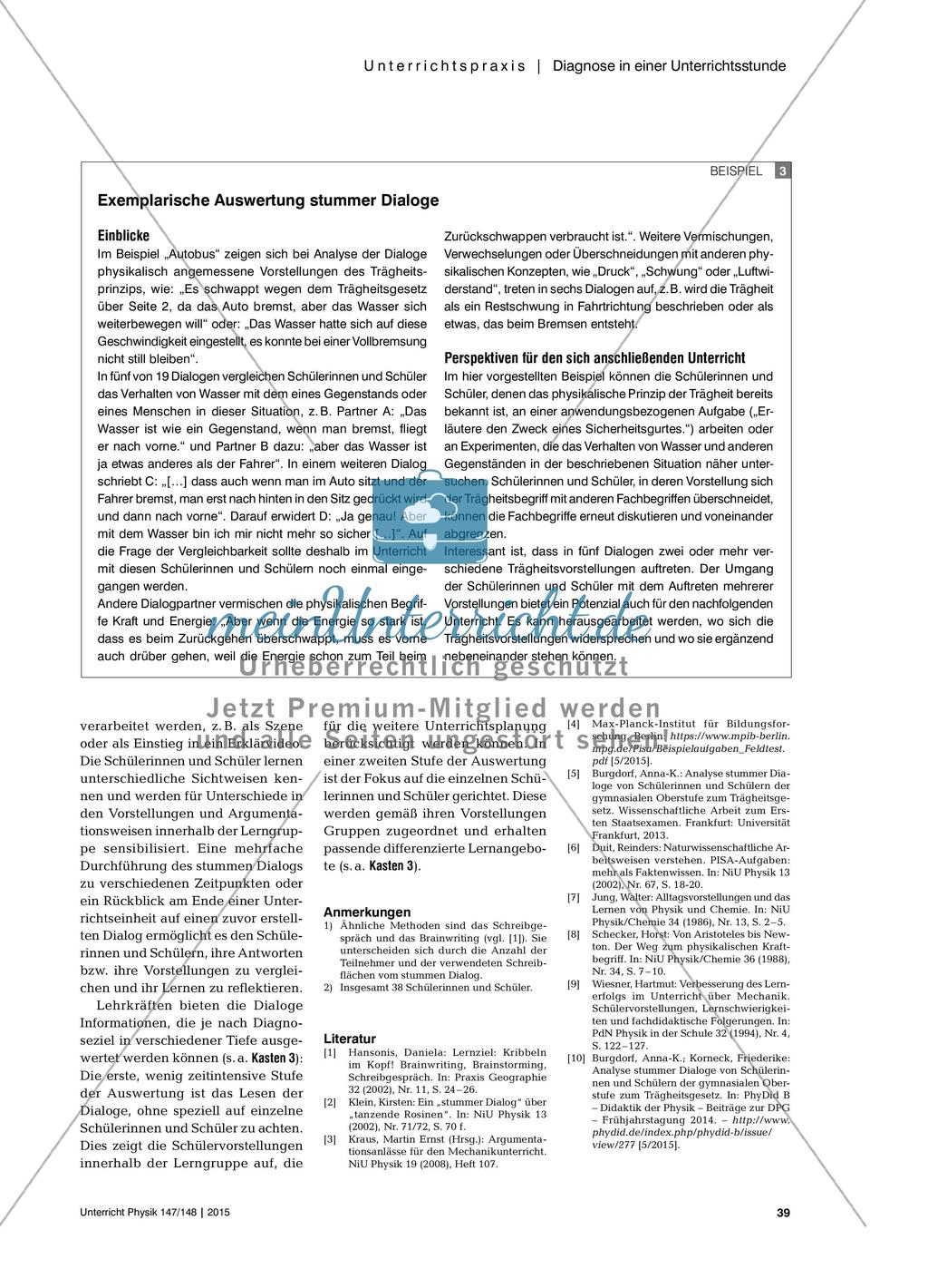 Der stumme Dialog als Diagnoseinstrument - Eine Methode zum Erfassen von Schülervorstellungen Preview 3