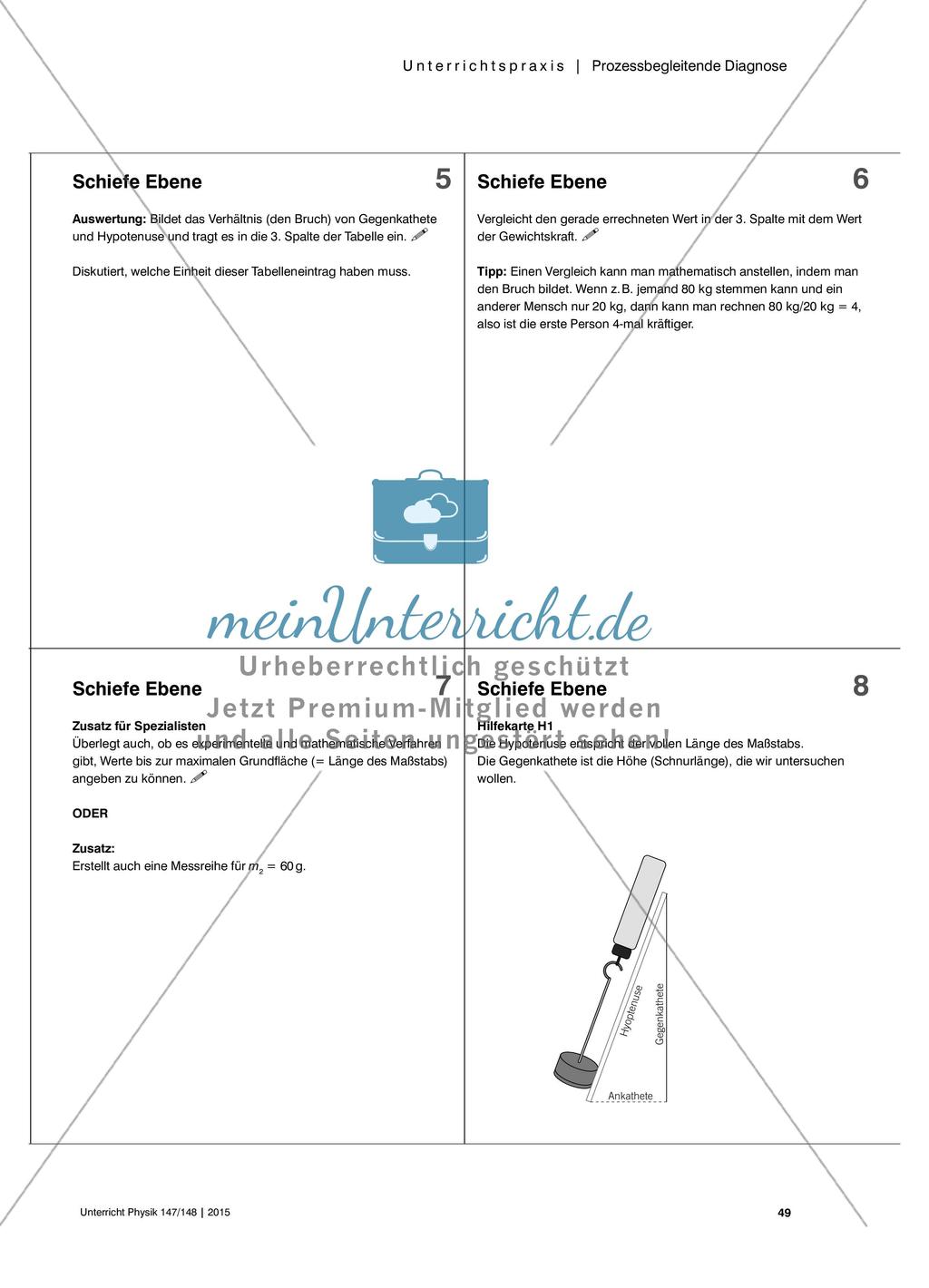 Der Treppenunterricht - Eine Methode zur Diagnose eigener Elementarisierungen und des Schüler-Arbeitstempos Preview 4
