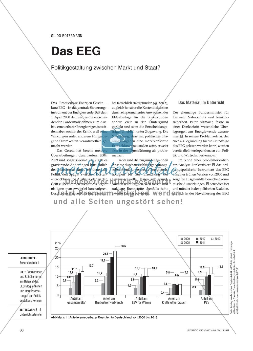 Das EEG - Politikgestaltung zwischen Markt und Staat? Preview 1
