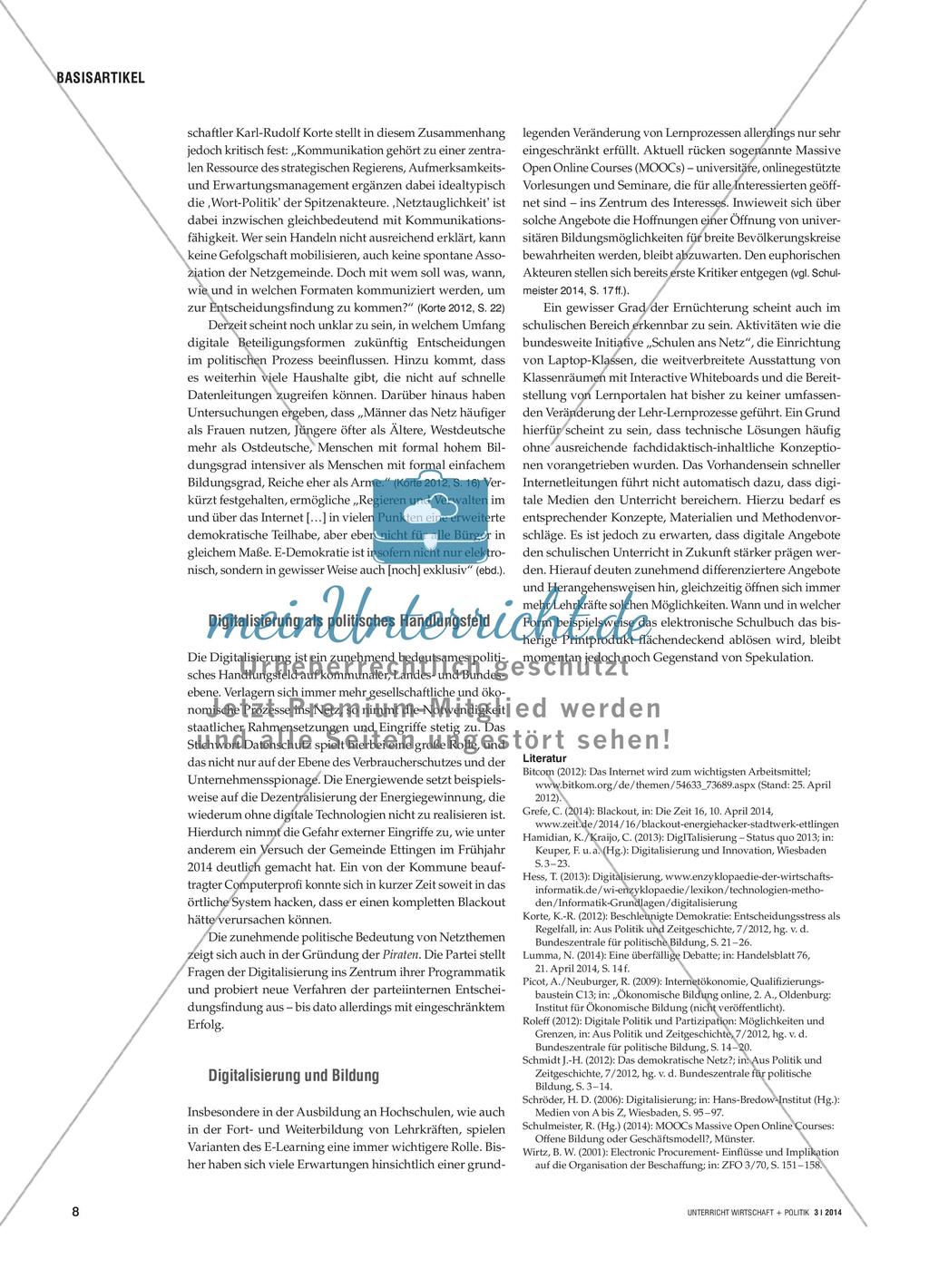 Digitalisierung - Veränderungsprozesse in Politik und Wirtschaft Preview 7