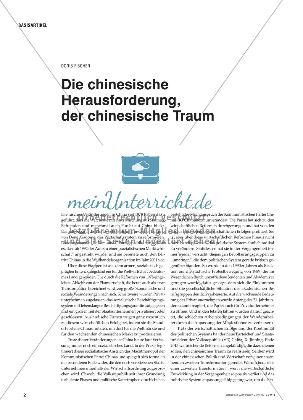 Die chinesische Herausforderung, der chinesische Traum Preview 1