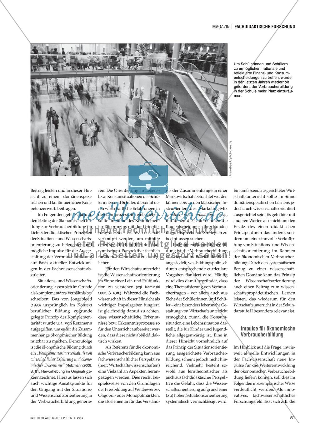 Verbraucherbildung im Kontext von Situations- und Wissenschaftsorientierung Preview 2