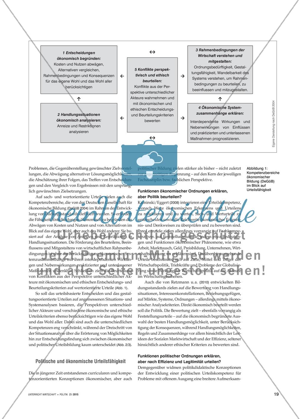 Urteilskompetenz – auch ein Ziel ökonomischen Bildung?: Gestaltungsorientierte Urteilskompetenz braucht politische und ökonomische Bildung Preview 2