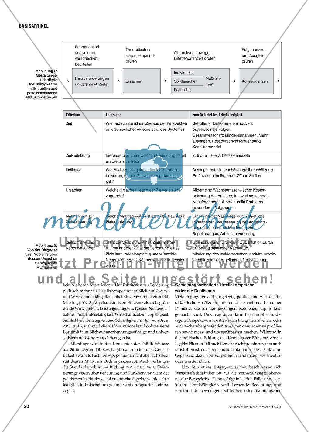 Urteilskompetenz – auch ein Ziel ökonomischen Bildung?: Gestaltungsorientierte Urteilskompetenz braucht politische und ökonomische Bildung Preview 3