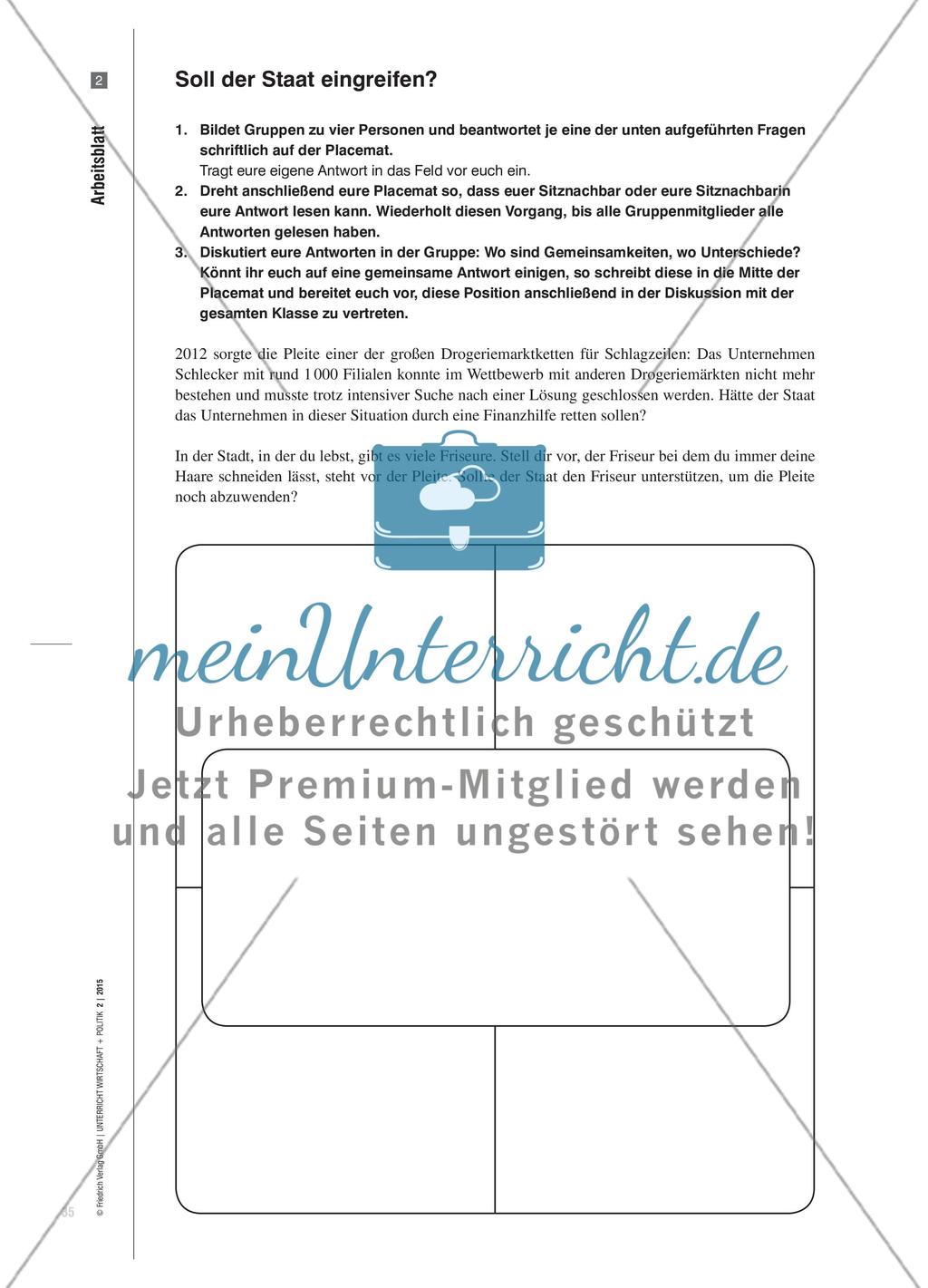 Soll der Staat Wettbewerbsverlierer absichern? - Ordnungspolitik im Urteil von Lernenden Preview 4