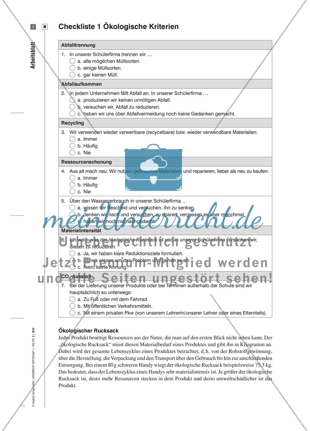Wie nachhaltig sind wir? - Urteilsbildung bei der Schülerfirmenarbeit Preview 4