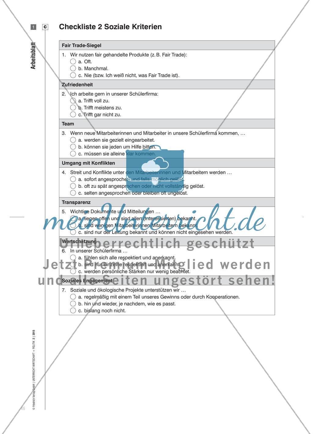 Wie nachhaltig sind wir? - Urteilsbildung bei der Schülerfirmenarbeit Preview 5