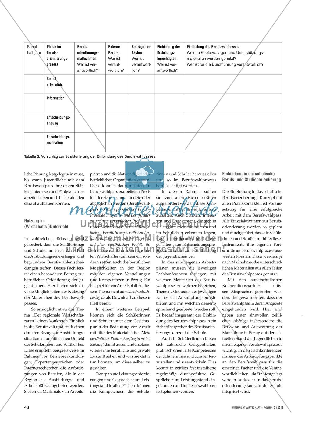 Arbeiten mit dem Berufswahlpass Preview 5