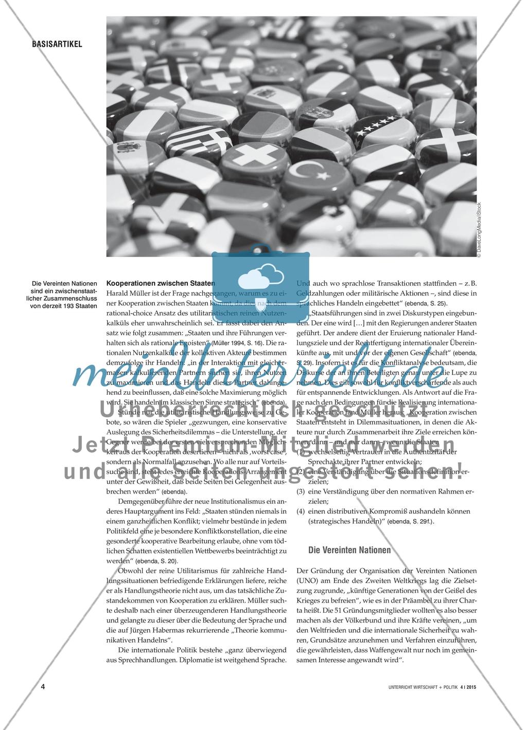 Konflikt und Kooperation - in Theorie und Praxis der internationalen Beziehungen Preview 3