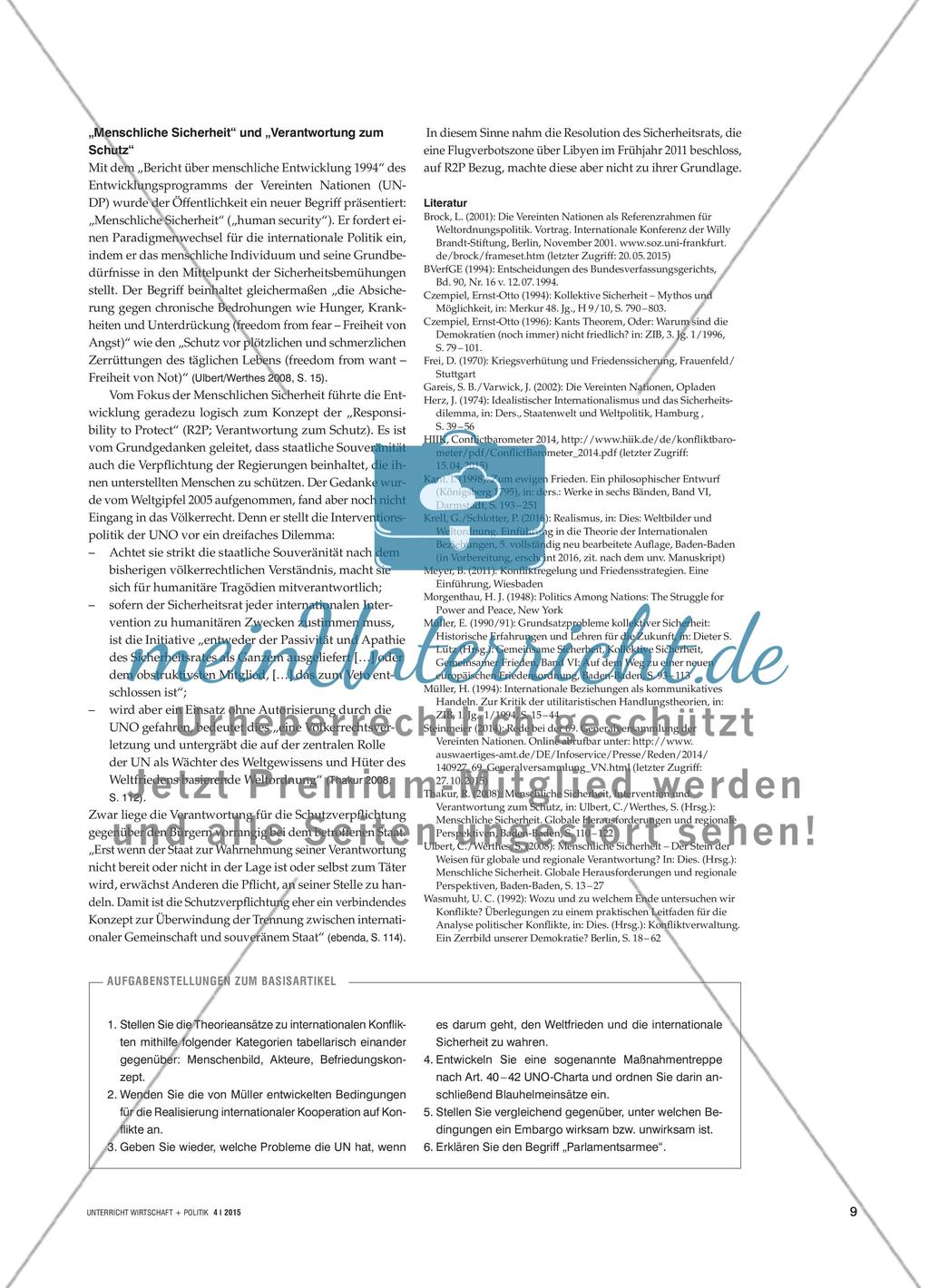 Konflikt und Kooperation - in Theorie und Praxis der internationalen Beziehungen Preview 8