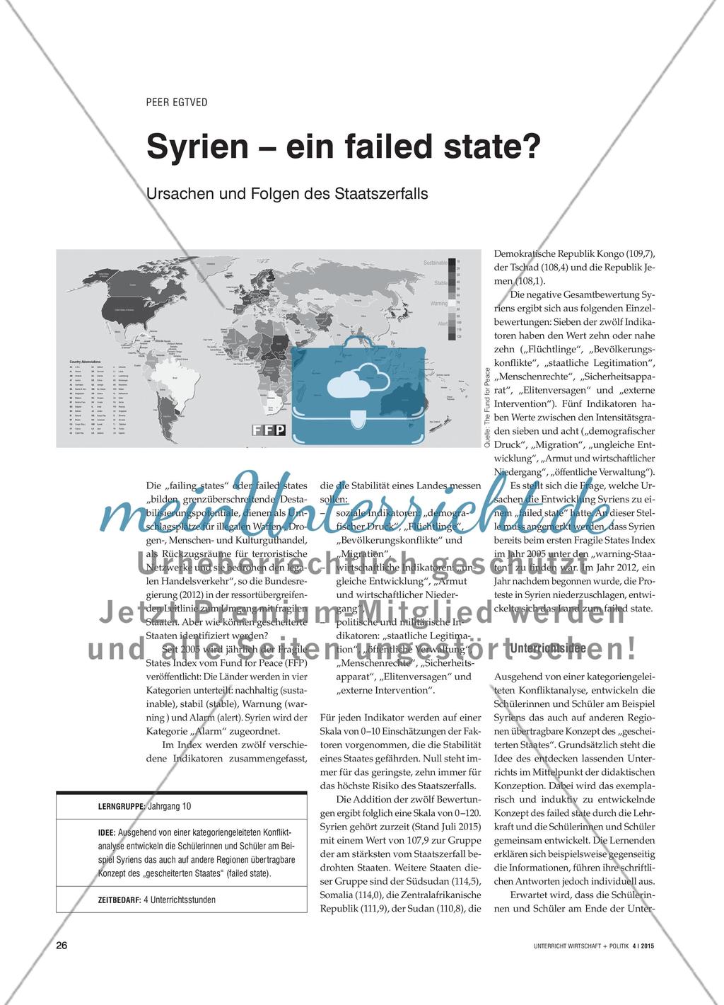 Syrien – ein failed state?: Ursachen und Folgen des Staatszerfalls Preview 1