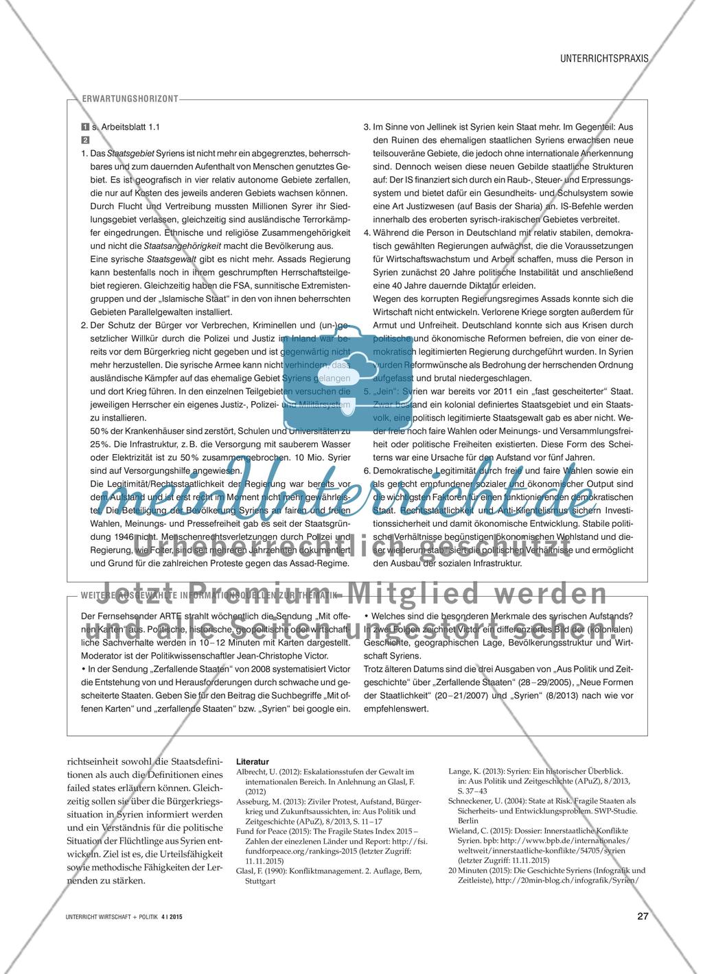 Syrien – ein failed state?: Ursachen und Folgen des Staatszerfalls Preview 2