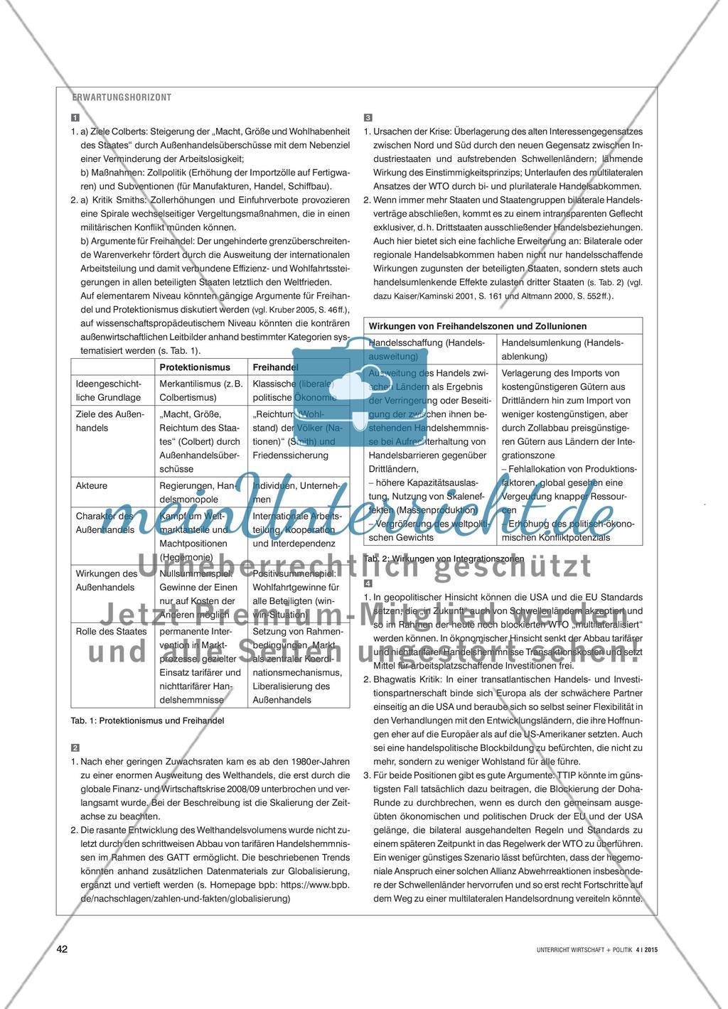 Protektionismus oder Freihandel? - Die Transatlantische Handels- und Investitionspartnerschaft (TTIP) aus globaler Perspektive Preview 3