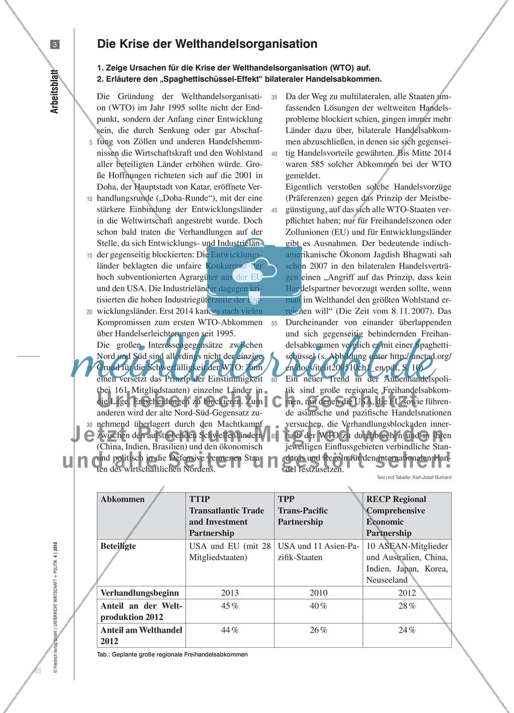 Protektionismus oder Freihandel? - Die Transatlantische Handels- und Investitionspartnerschaft (TTIP) aus globaler Perspektive Preview 6