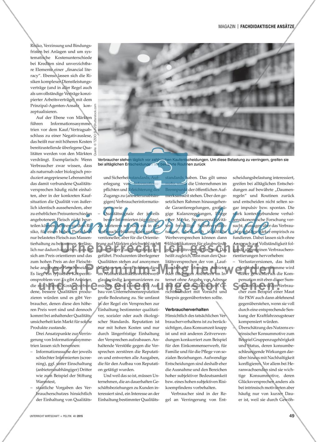 Der originäre Beitrag der ökonomischen Bildung zur Verbraucherbildung Preview 3