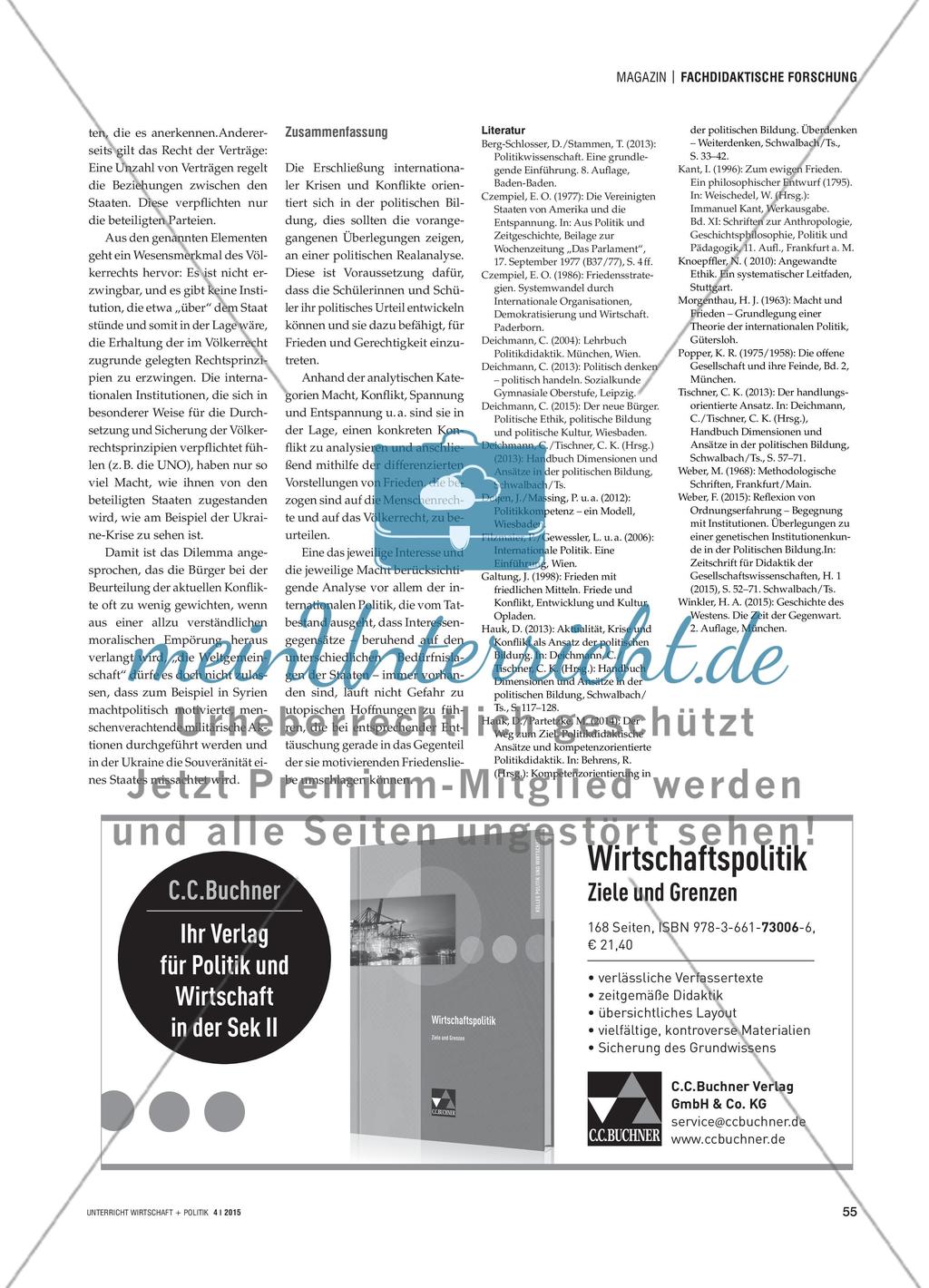 Fachdidaktische Perspektiven und Kategorien zur Erschließung internationaler Krisen und Konflikte Preview 4