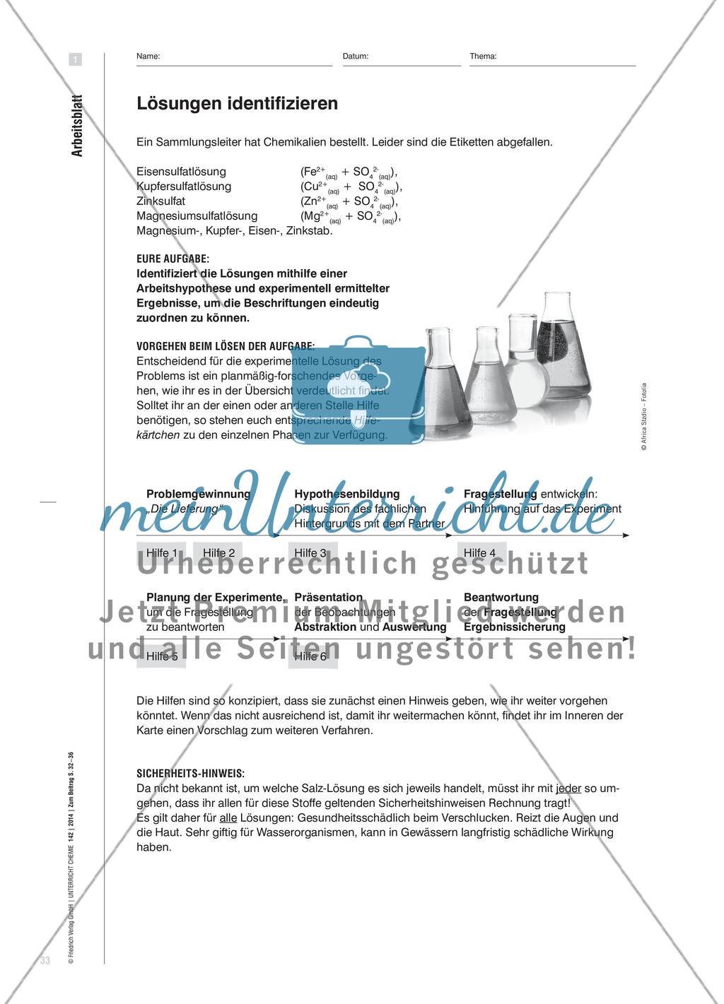 Die Spannungsreihe der Metalle Preview 2
