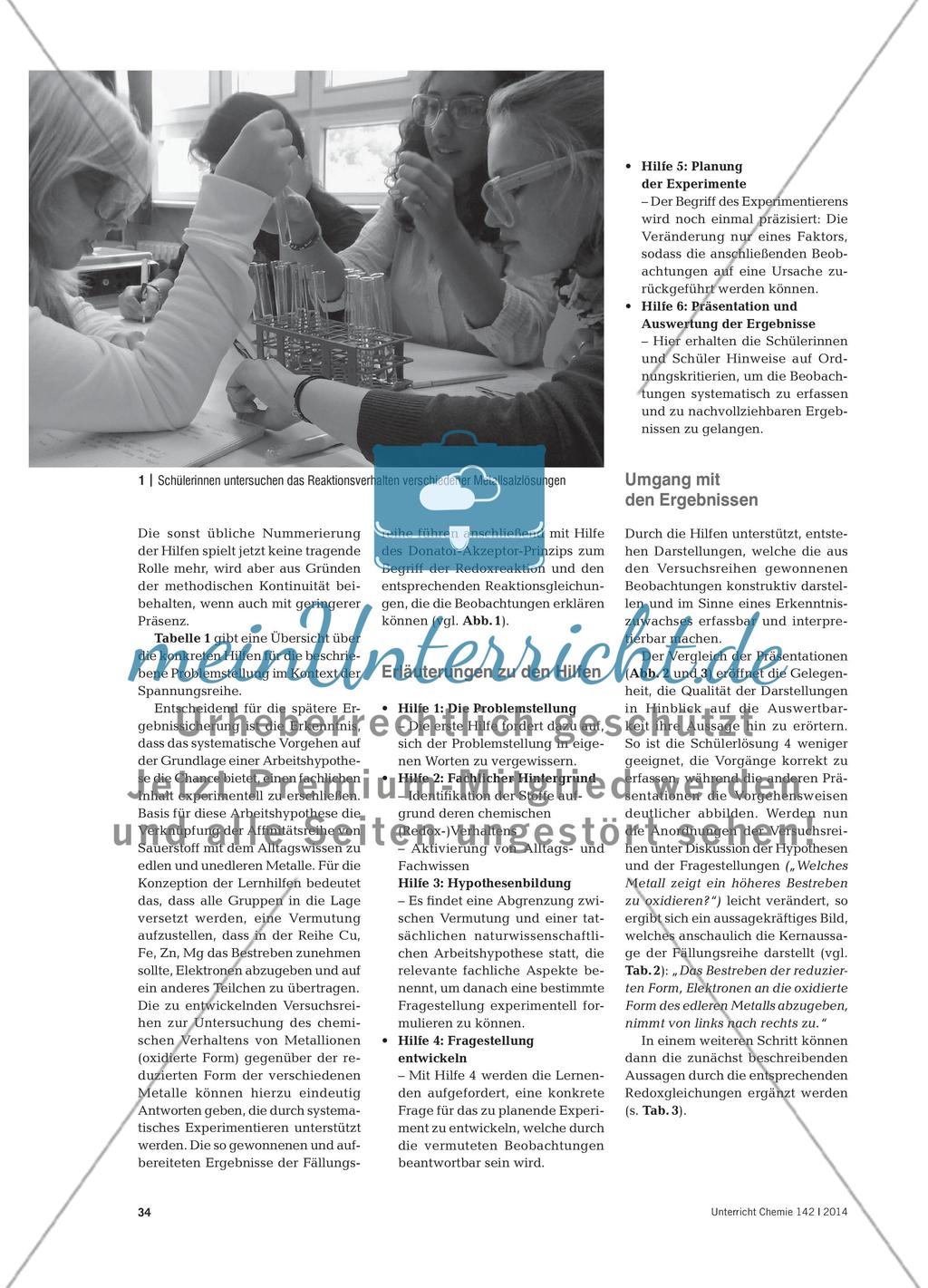 Die Spannungsreihe der Metalle Preview 3