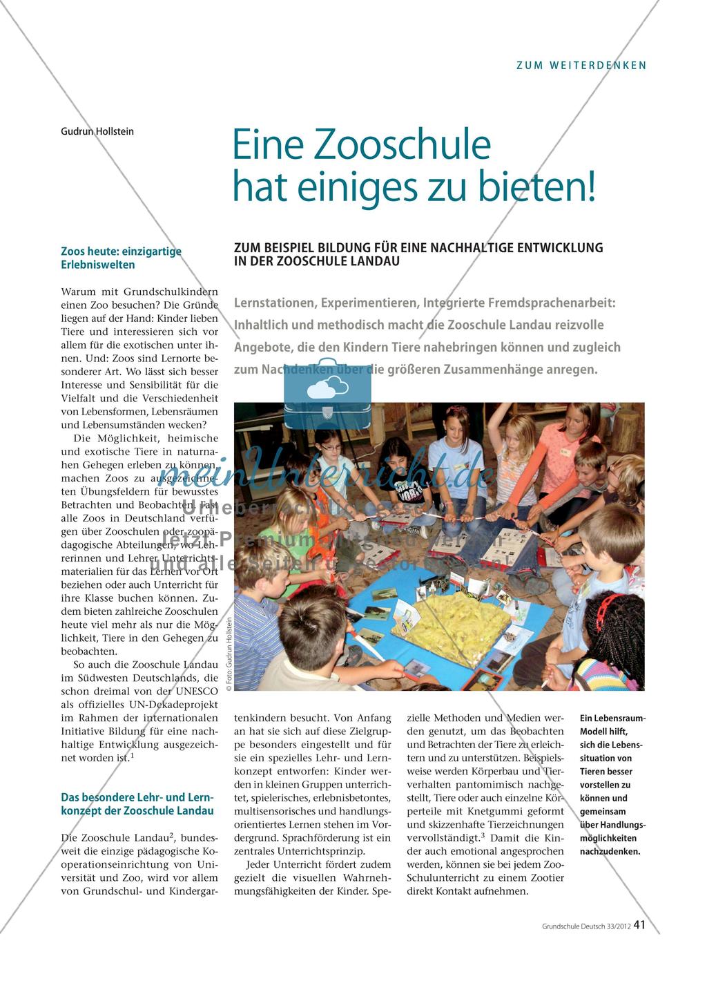 Eine Zooschule hat einiges zu bieten! - Zum Beispiel Bildung für eine nachhaltige Entwicklung in der Zooschule Landau Preview 1