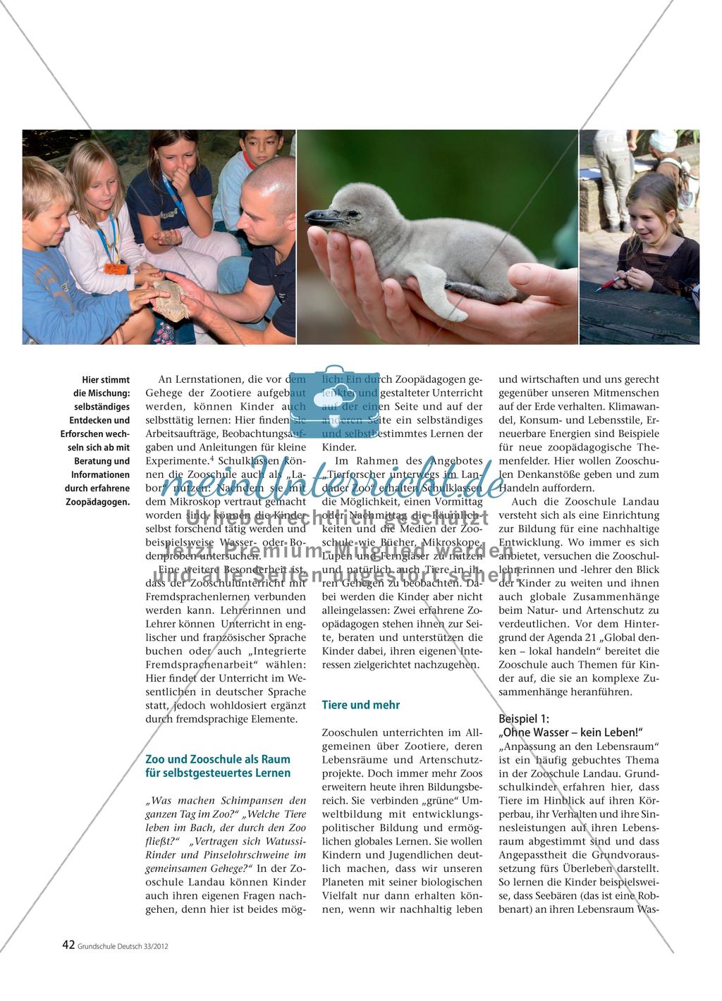 Eine Zooschule hat einiges zu bieten! - Zum Beispiel Bildung für eine nachhaltige Entwicklung in der Zooschule Landau Preview 2