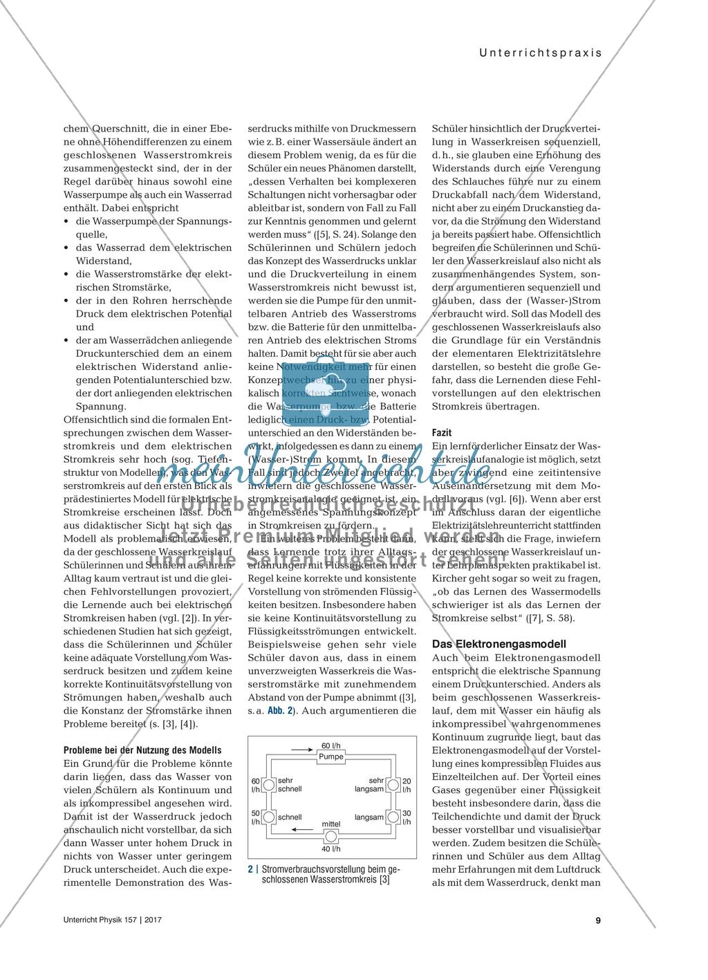 Modelle in der Elektrizitätslehre - Ein didaktischer Vergleich verbreiteter Stromkreismodelle Preview 2