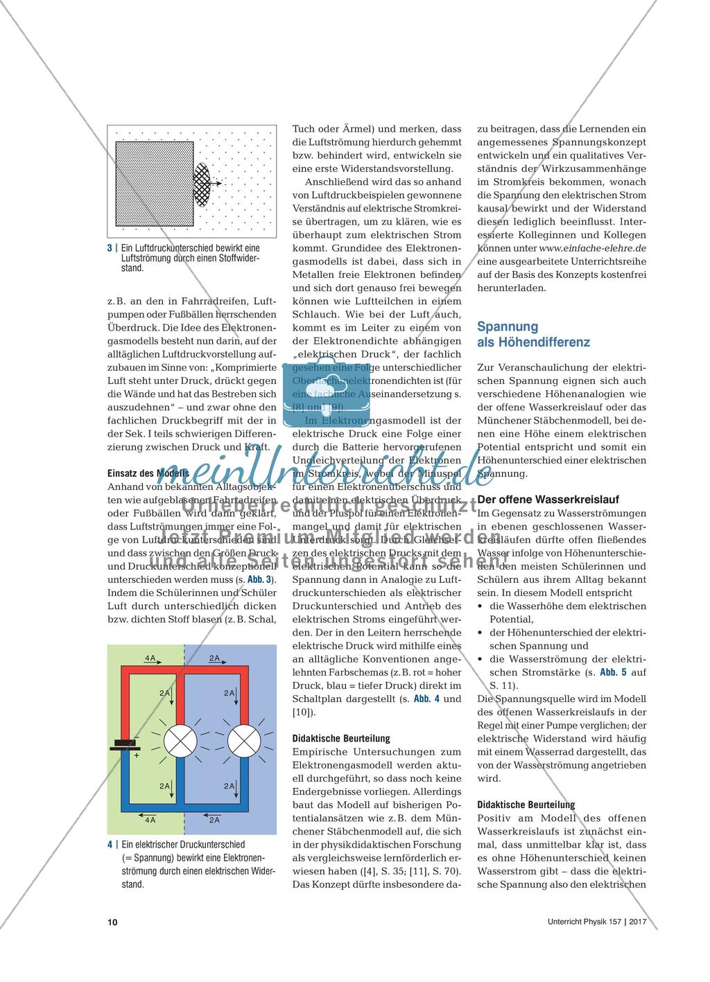 Modelle in der Elektrizitätslehre - Ein didaktischer Vergleich verbreiteter Stromkreismodelle Preview 3