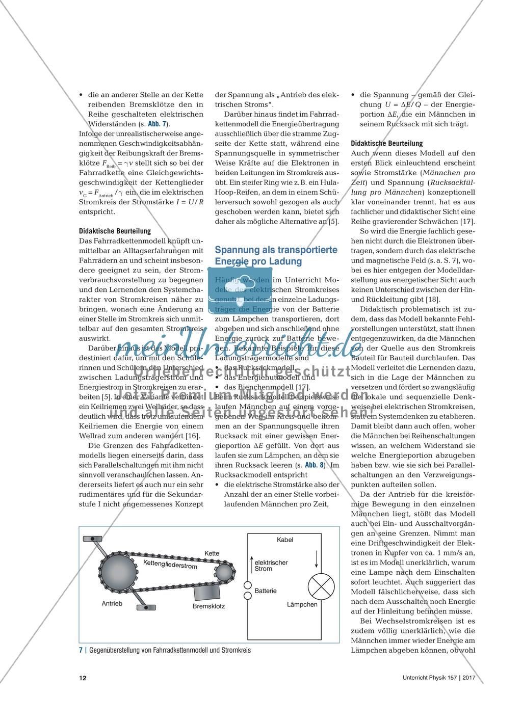 Modelle in der Elektrizitätslehre - Ein didaktischer Vergleich verbreiteter Stromkreismodelle Preview 5