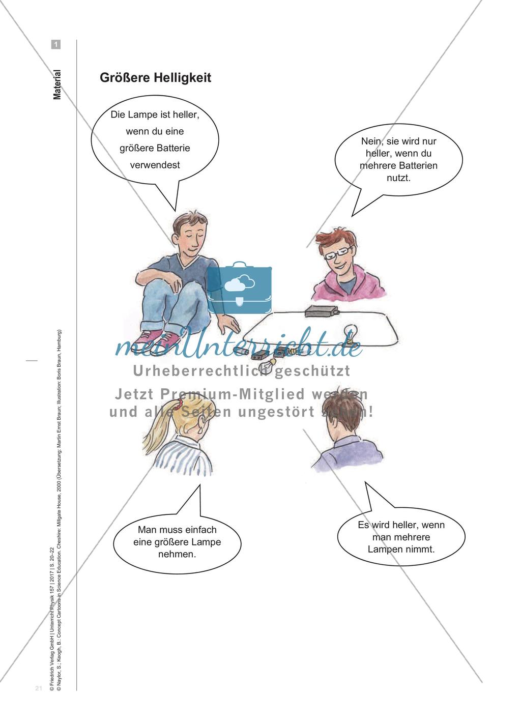 Concept Cartoons - Schülervorstellungen zu elektrischen Stromkreisen im Unterricht Preview 2