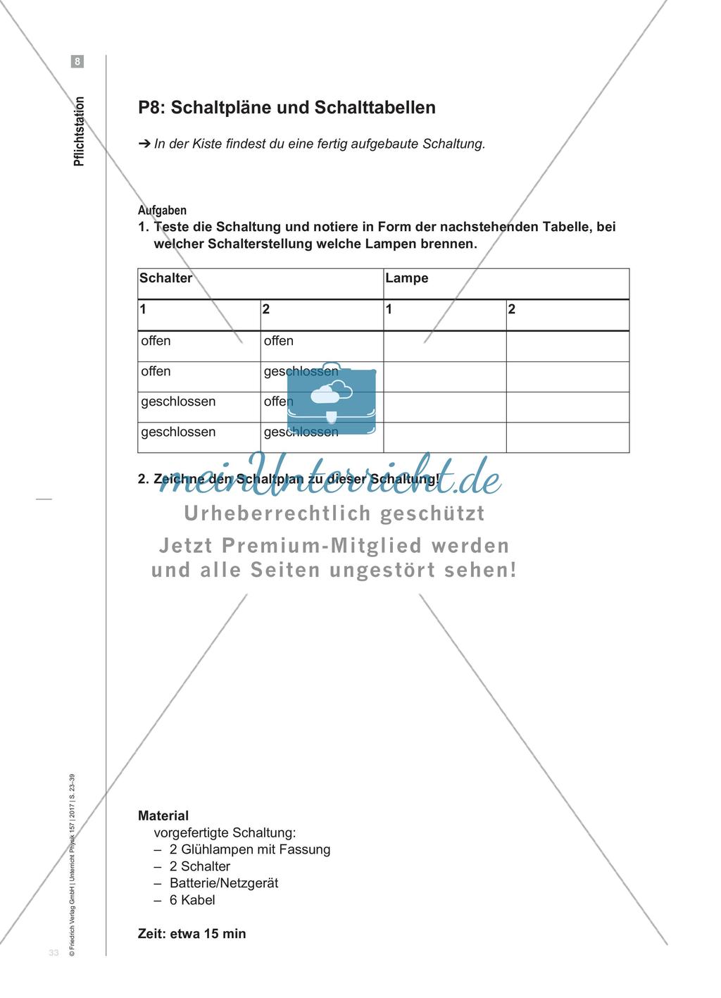 Die Grundschaltungen der Elektrizitätslehre - Materialien für das Lernen an Stationen zur selbstständigen Erarbeitung Preview 11