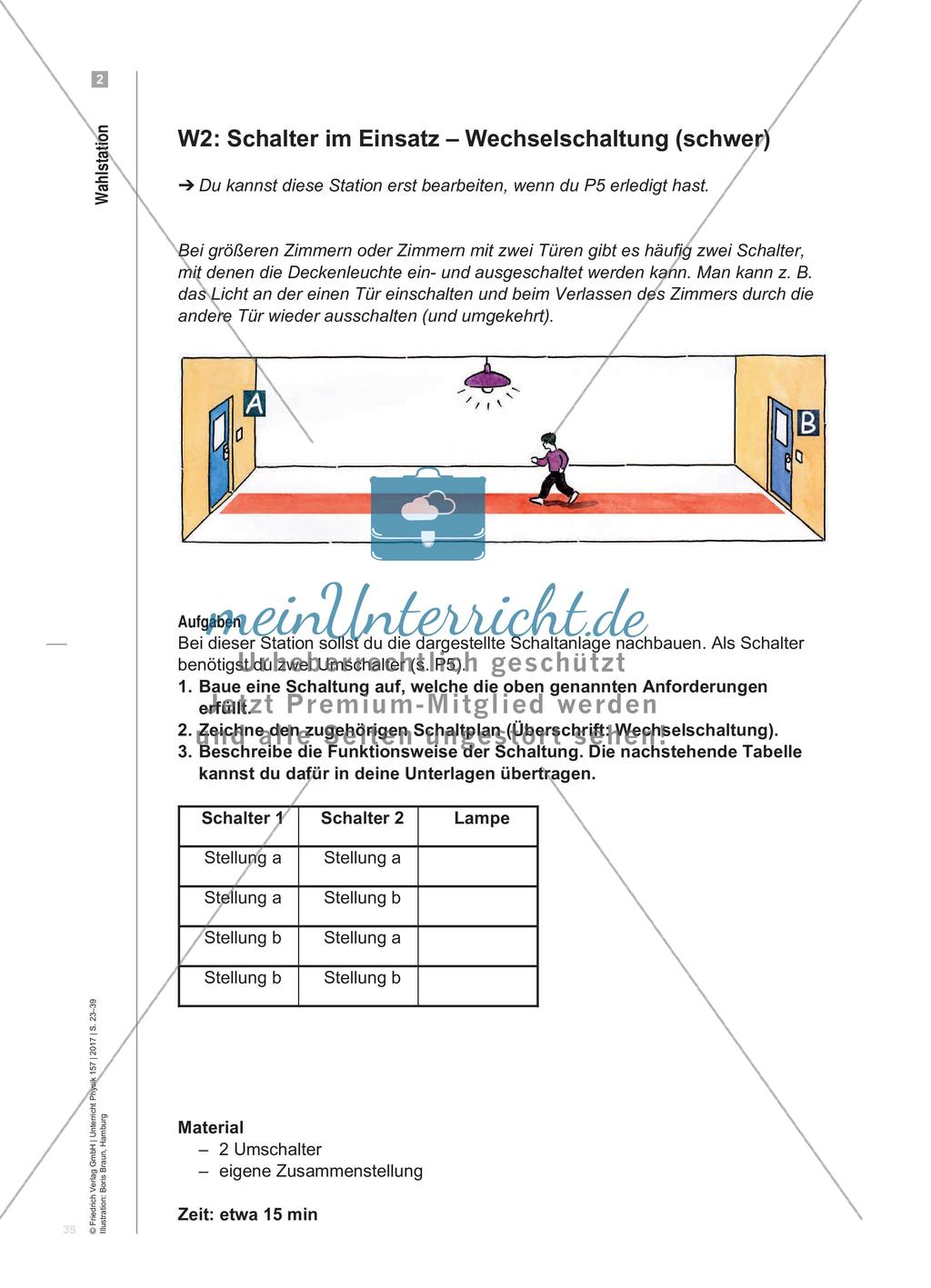 Die Grundschaltungen der Elektrizitätslehre - Materialien für das Lernen an Stationen zur selbstständigen Erarbeitung Preview 13