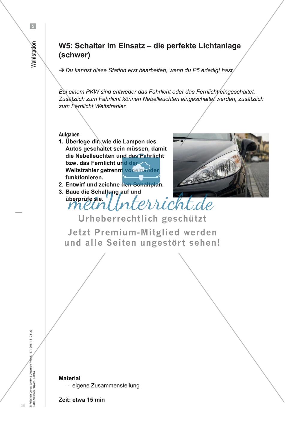 Die Grundschaltungen der Elektrizitätslehre - Materialien für das Lernen an Stationen zur selbstständigen Erarbeitung Preview 16