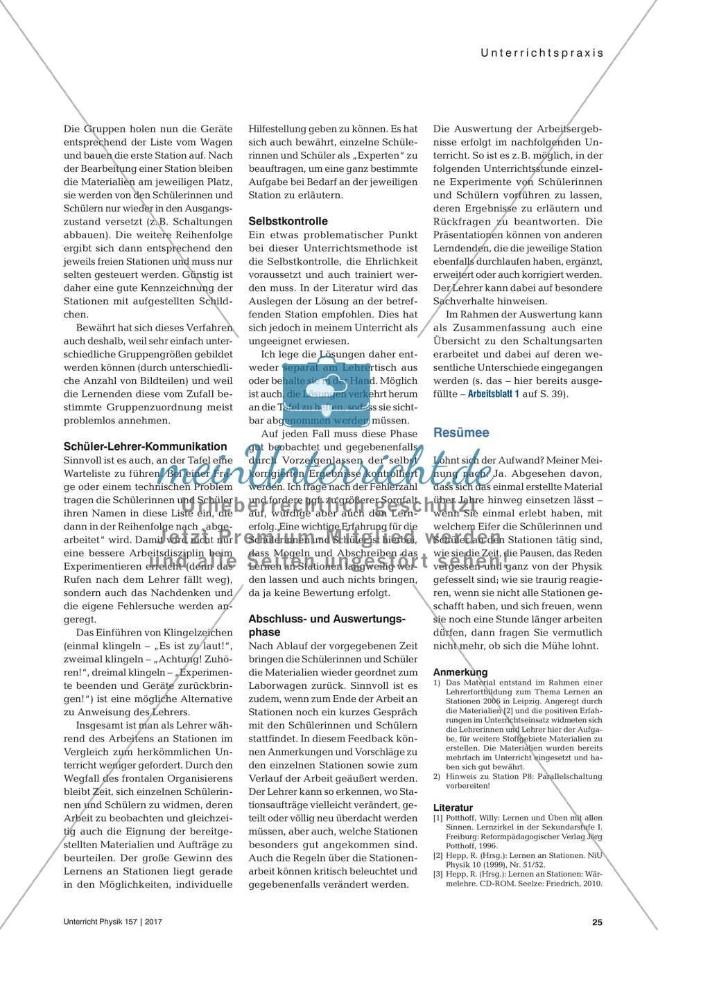 Die Grundschaltungen der Elektrizitätslehre - Materialien für das Lernen an Stationen zur selbstständigen Erarbeitung Preview 3