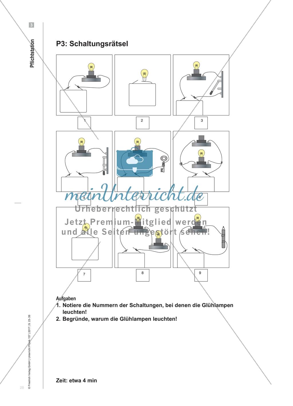 Die Grundschaltungen der Elektrizitätslehre - Materialien für das Lernen an Stationen zur selbstständigen Erarbeitung Preview 6