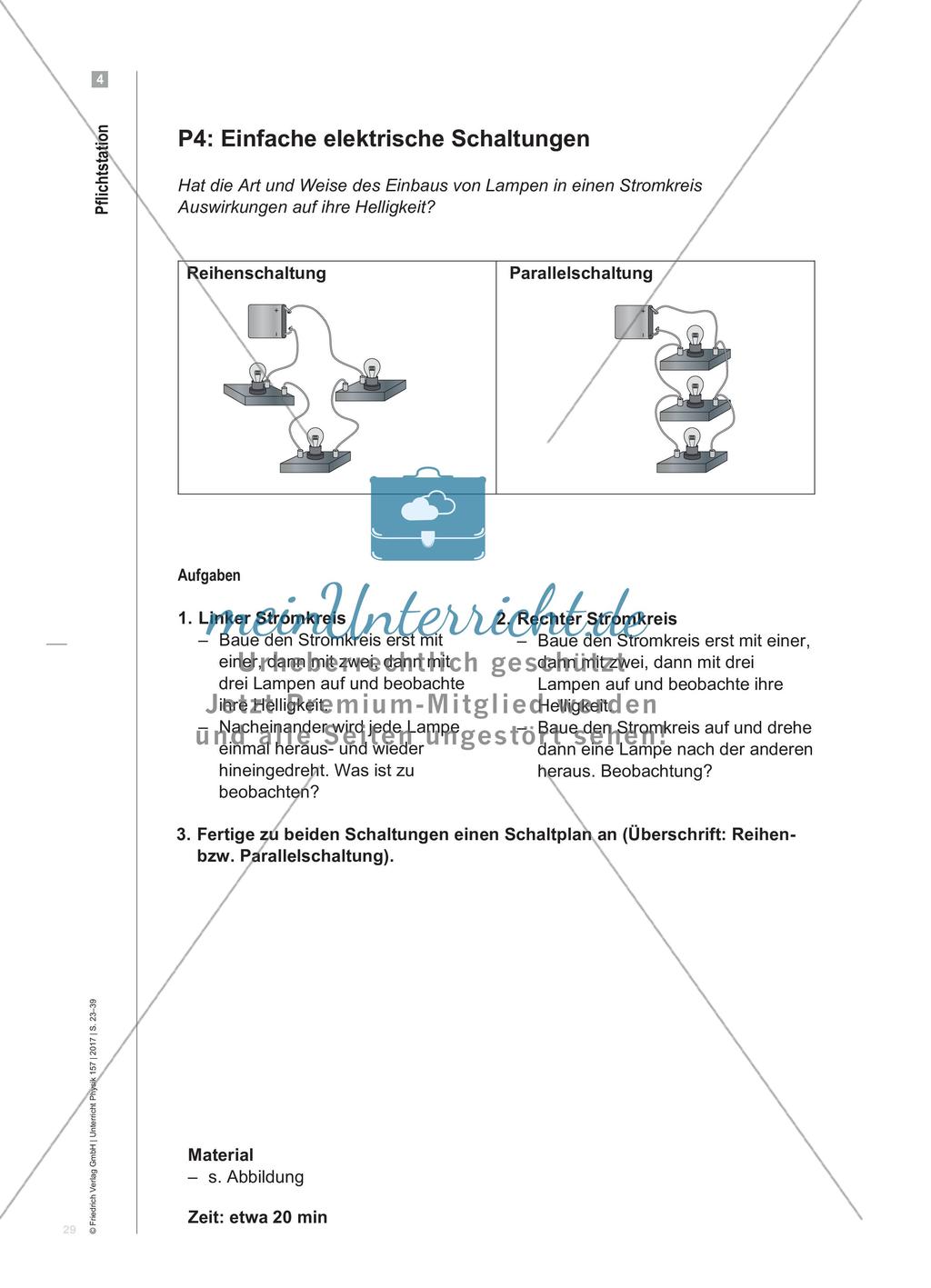 Die Grundschaltungen der Elektrizitätslehre - Materialien für das Lernen an Stationen zur selbstständigen Erarbeitung Preview 7