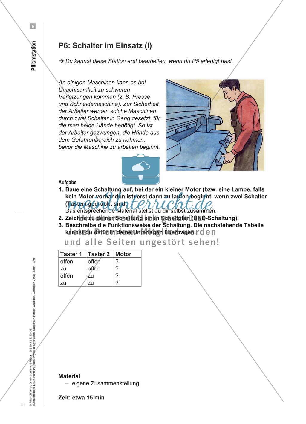 Die Grundschaltungen der Elektrizitätslehre - Materialien für das Lernen an Stationen zur selbstständigen Erarbeitung Preview 9