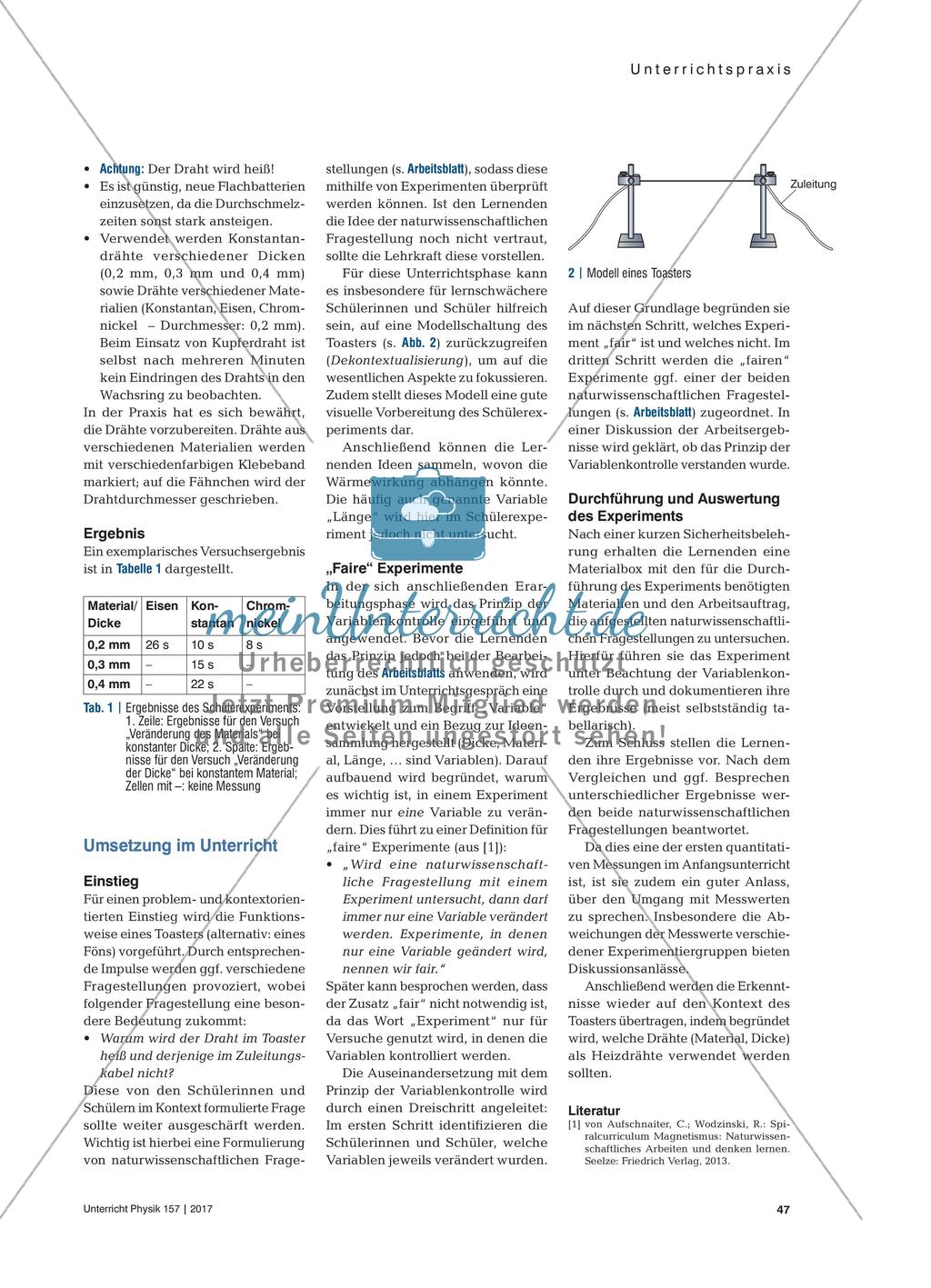 Die Wärmewirkung des elektrischen Stroms Preview 2