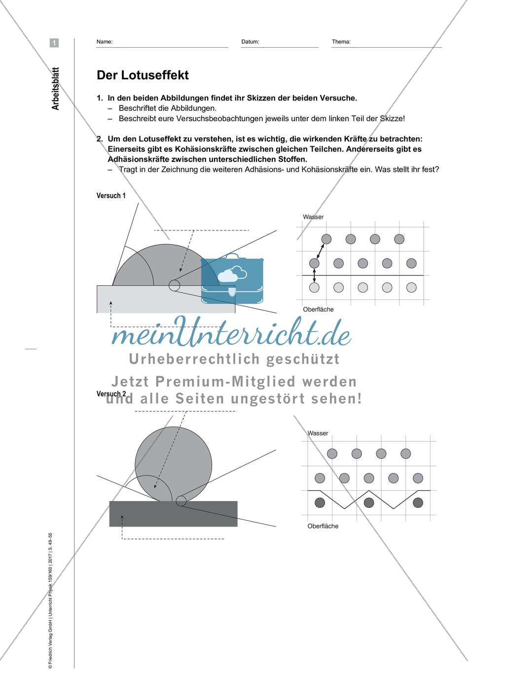Von der Natur lernen - Experimente zur Untersuchung bionischer Phänomene mit dem Smartphone Preview 4
